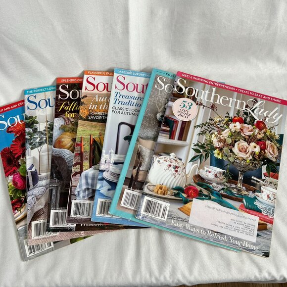 Southern Lady Other - Southern Lady Magazine Lot Of 6 Issues 2022-2023 Home Decor Recipes Tips
